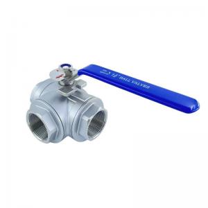 Quality Normal Temperature Three-Way Ball Valve with Handle in 304T/304L Stainless Steel wholesale