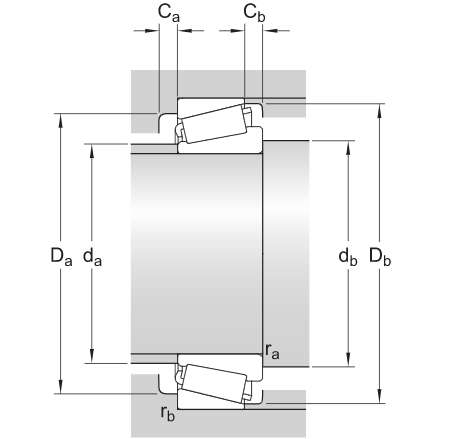 SKF 32228 J2 Tapered Roller Bearing Chrome Steel - 140 mm Bore, 250 mm OD, 68 mm Cone Width, 58 mm Cup Width