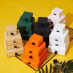 Cardboard Jewelry Drawer Storage Box Packaging Box Customized Logo With Velvet