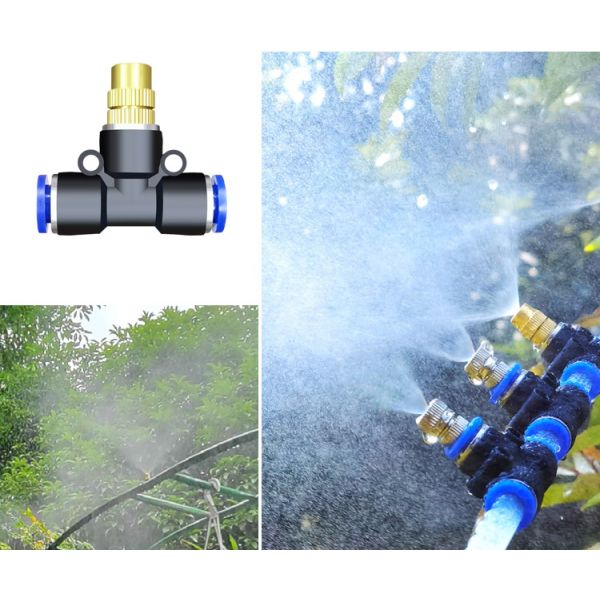 Atomization Water Misting Brass Nozzle Connectors Low Pressure Watering Irrigation Accessories