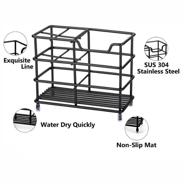 304 Stainless Steel Bathroom Toothbrush Holder Toothpaste Holder Stand Bathroom Accessories Organizer