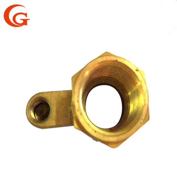 Hexagonal Brass Water Pipe Fittings , 45D Flared Pipe Fittings