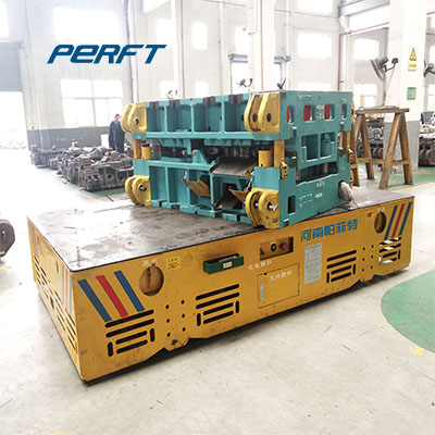 Heavy duty motorized flat bed die transfer cart