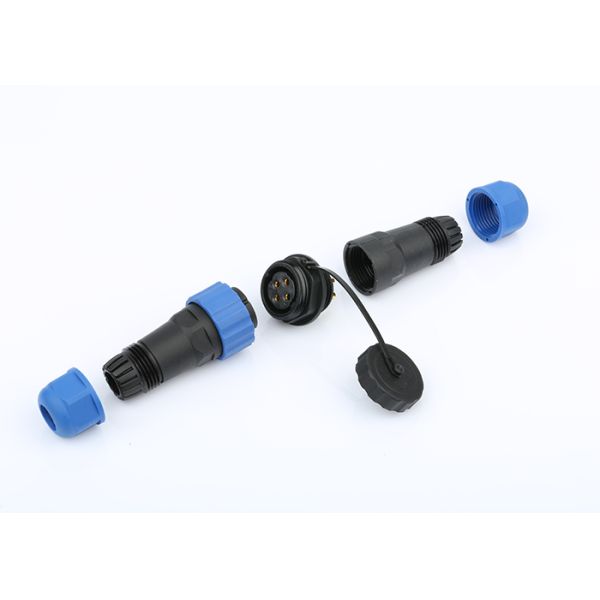 Industrial Waterproof Plug Connector Threaded Plastic Female SP1310 SP13 IP68