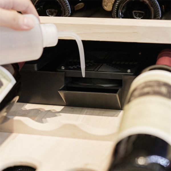 Single Zone Black Wood Drink Cabinet Lockable Kitchen Wine Cooler Furniture Single Zone Black Wood Drink Cabinet Lockable Kitchen Wine Cooler Furniture