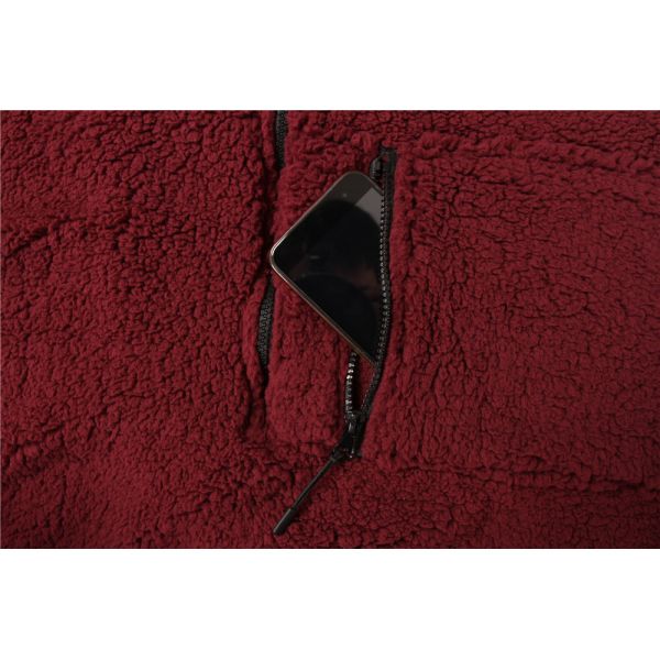 Ladies 100% Polyester 1/4 Zipper Casual Pullover Apparel