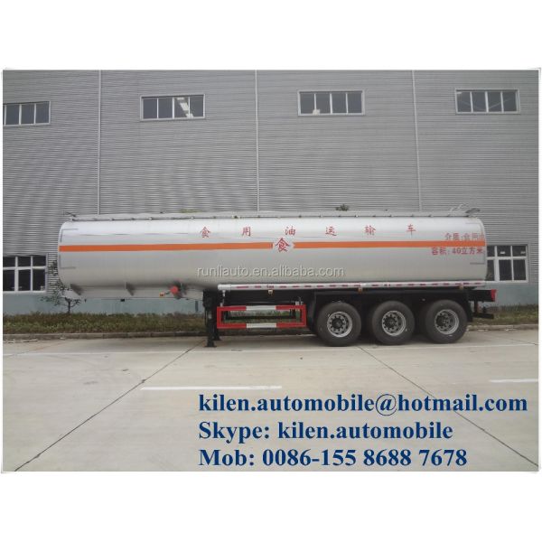 4000L Food Oil Tank Trailer Three Axles 45000L Food Oil Tanker Trailer
