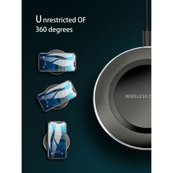 ABS PC 10W Iphone Portable Smartphone Charger Pad ROHS Approval