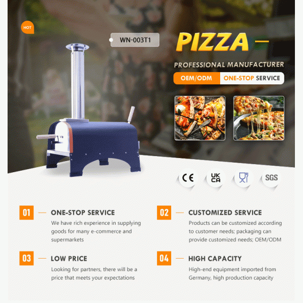 Multi Fuel Portable Countertop Grill with Single Oven and Temprature Control Function