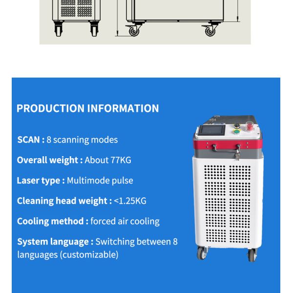 Multifunction 300w 1000w Fiber Metal Lazer Rust Remover Removal 500w Pulse Laser Cleaning Machine 4