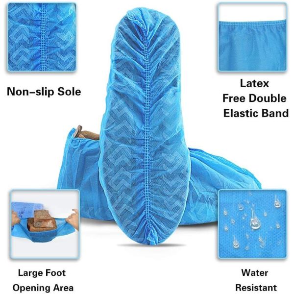 Waterproof Non-Slip Durable Disposable Shoe Cover for Construction, Workplace, Indoor Carpet Floor Protection