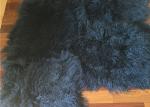 2 *4' Navy Blue Mongolian Fur Throw Blanket , Large Sofa Throws Anti Wrinkle