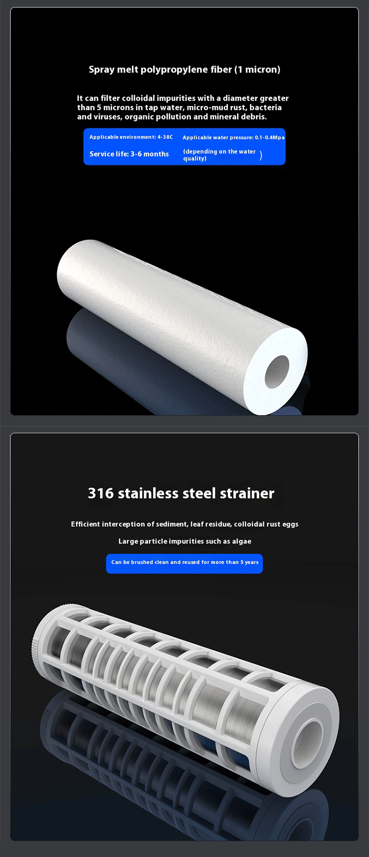 High Traffic Household Ultra Filtration Water Purifier 6 Stages