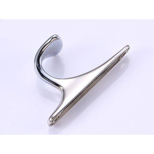 Silver Cloth Hanging Hooks , Zinc Alloy Wall Mounted Coat Hooks Classical Jacket Hander Hooks
