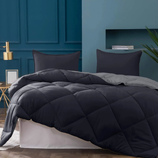 Custom Solid Color Printed Design Microfiber Fabric Down Alternative Summer Comforter