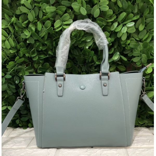 Polyester Cotton Lining Red Cow Leather Tote Handbags For Women