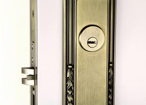Quality Outside Entry Door Handlesets / Antique Brass Entrance Door Handles wholesale