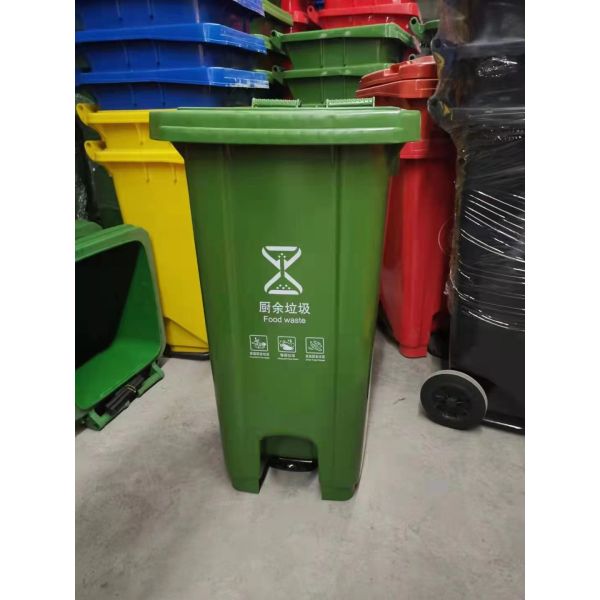Public Garbage Park Street Recycling Waste 150 Gallon Rollout Auto Sealing Outdoor Wheeled Trash Can Bins