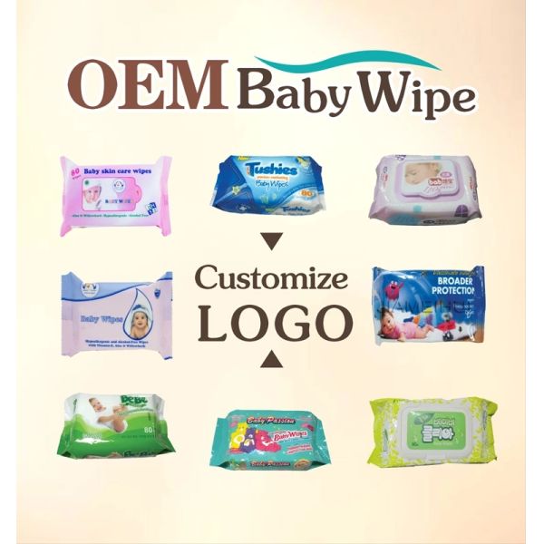 Customized Logo Disposable Wet Wipes For Baby Cleaning
