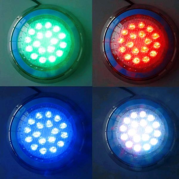 4 Wires 230mm RGB 12W IP68 12v Swimming Pool Lights