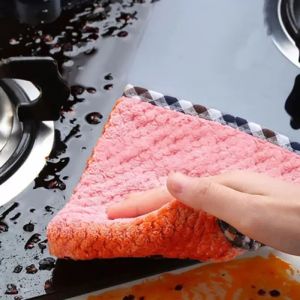 Stainless Steel Microfiber Kitchen Cleaning Cloth 25x25cm