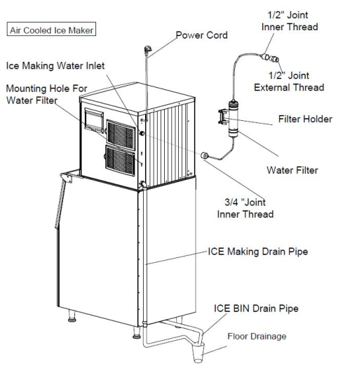 2025 Commercial High-Capacity Glass Door Ice Maker Hot Sale Restaurant Grade Machine with Fan Cooling