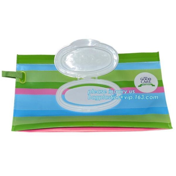 Travel wipes case reusable wet wipe bag travel wipes dispenser wipe, eco-friendly lovely baby wet wipe bag, wipes pouch