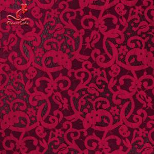 China 2019 Hot African Lace Fabric High Quality Red Lace Fabric For Garment on sale