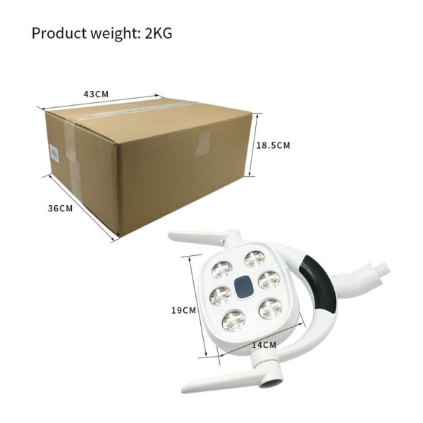 6 LED Dental Induction Light for Dental Unit 9W Adjustable Oral Surgery LED Lamp Sensor Type Shadowless Operation Light