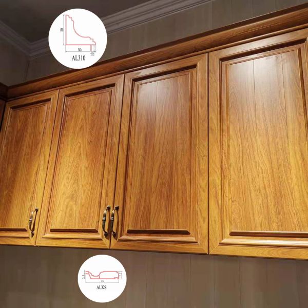 Iraq Algeria Aluminum Kitchen Profile Wood Finish Aluminium Profiles
