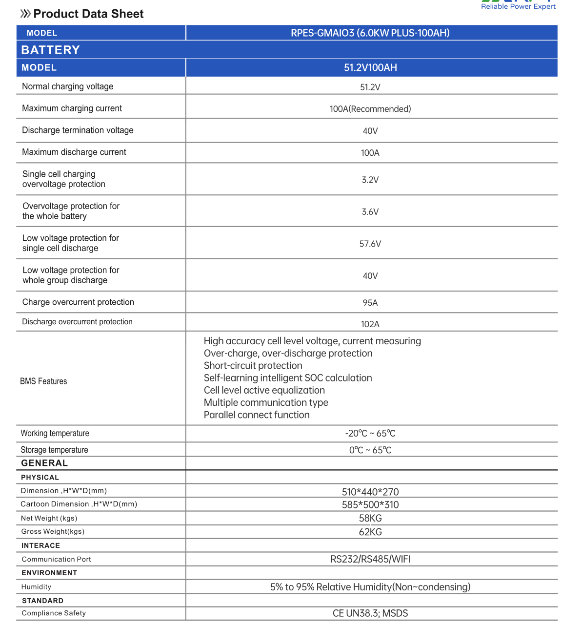 All In-one Lifepo4 Lithium Battery Solar ESS 5KWH With 5kw Inverter