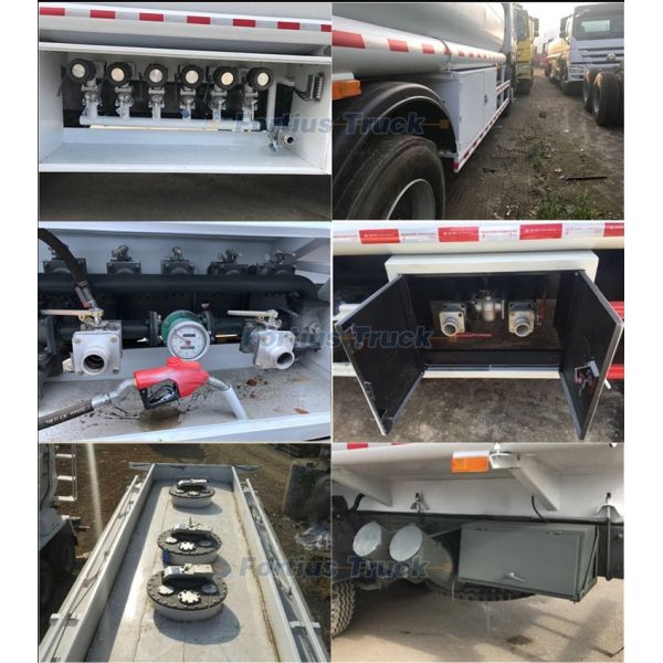 CNHTC Stainless Howo 8x4 Fuel Oil Tank Truck 16-24cbm With Different Compartments For Gasoline Diesel Asphalt Storage