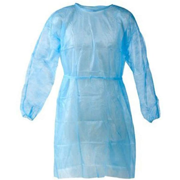 S&J PP Non-woven Disposable 15g Lightweight Visitor Gown CE Far Infrared Disposable Medical Isolation Gown