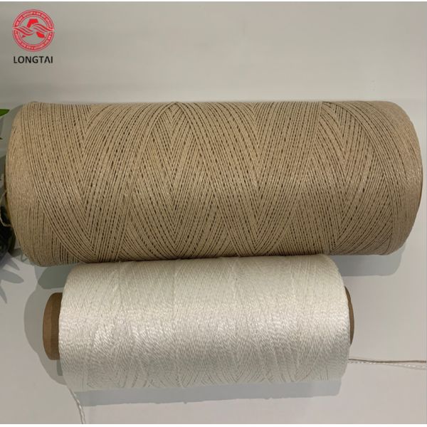 Fibrillated Nm4.6/1*2 Sausage Twine Butcher PP String PP Baler Twine beige&white
