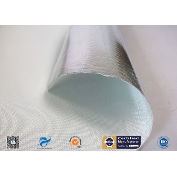 Siliver Aluminum Foil Coated C-Glass Fiberglass Insulation Fabric