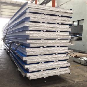 Quality 14kg blue EPS sandwich roof panel 1050-100-0.426mm used for prefab buildings wholesale