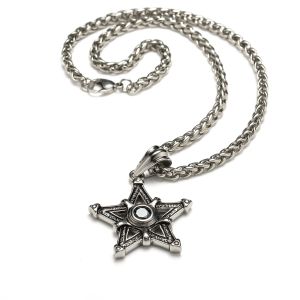 Custom fashion jewelry stainless steel necklace star pendant necklace