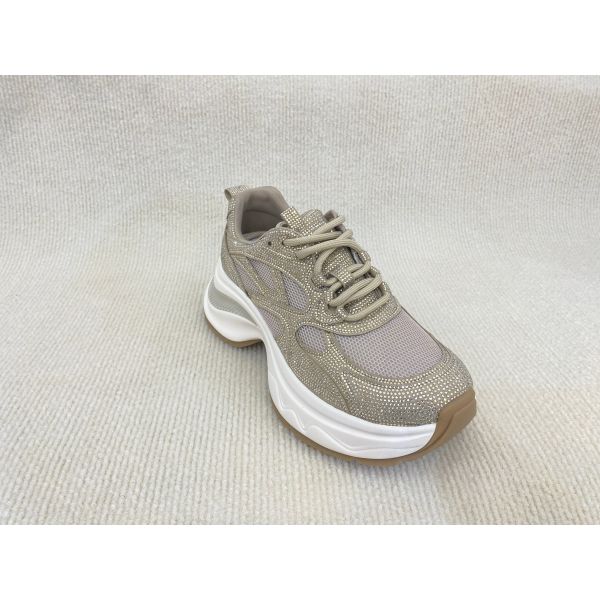 Heightening Bling Rhinestone Sneakers Microfiber Velvet Bling Trainers Womens