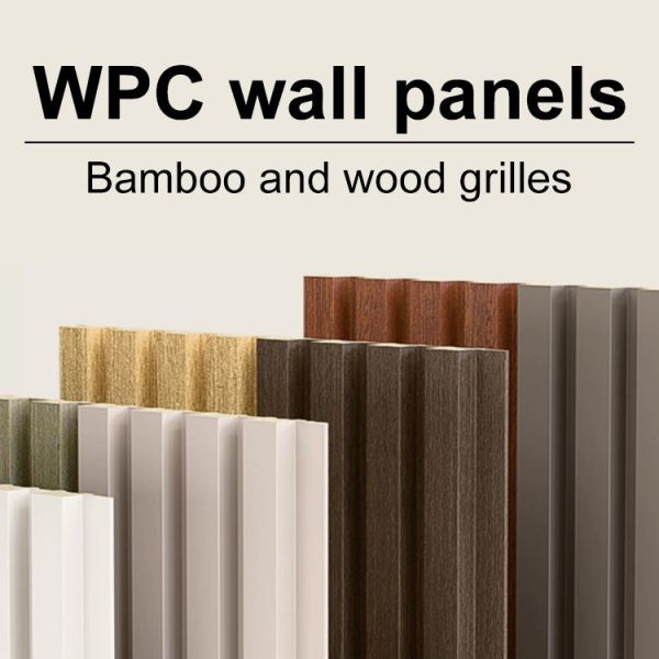 Factory Direct Antisepsis WPC Wall Panel with Fluted Design for Home Ceiling Living Room Workshop Park Hospital