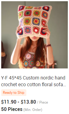 Y-F Nordic Country Rustic Crochet Blanket Farmhouse Plaid Flower Table Runner Teapot Pad coaster Set