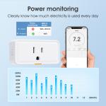 Tuya socket Power Monitor Plug APP Voice Works with Alexa Google Home Smart Type
