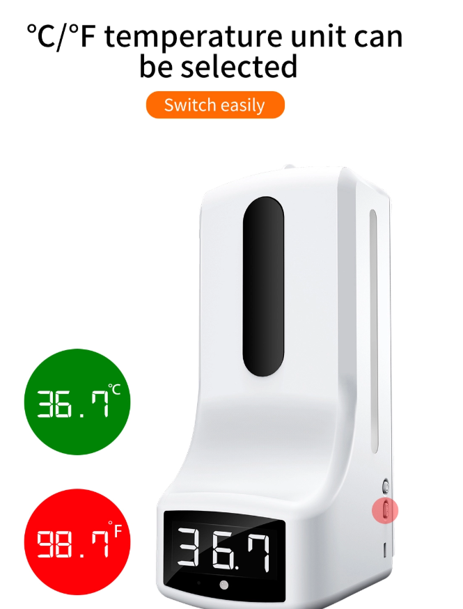 Temperature Detector 1000ml 3W Hand Disinfectant Dispenser