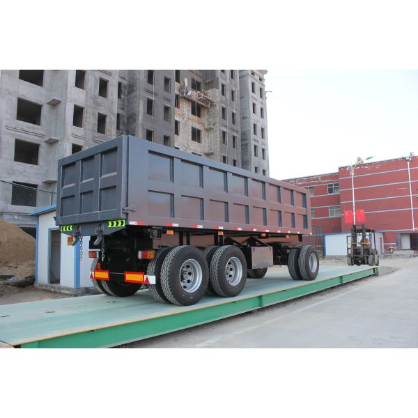 20 Ton Cargo Dump Semi Trailer Truck with 2 Axles Full Trailer Drawbar and Leaf Spring