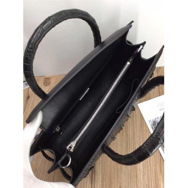 Exotic Genuine Alligator Skin Women Working Totes Large Shoulder Bag Authentic Crocodile Leather Lady Top-handle Handbag