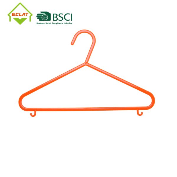 Tubular 0.16" Heavy Duty Plastic Hangers With Accessory Hook