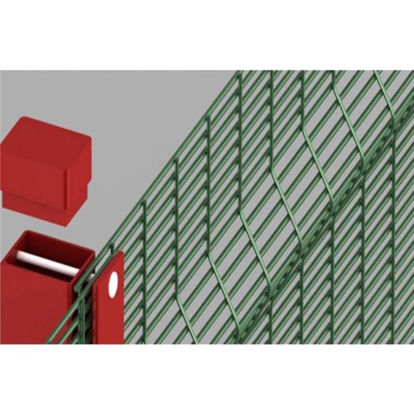 V Types 358 Anti Climb Fence Perimeter Clear View Fence With Barbed Wire On Top