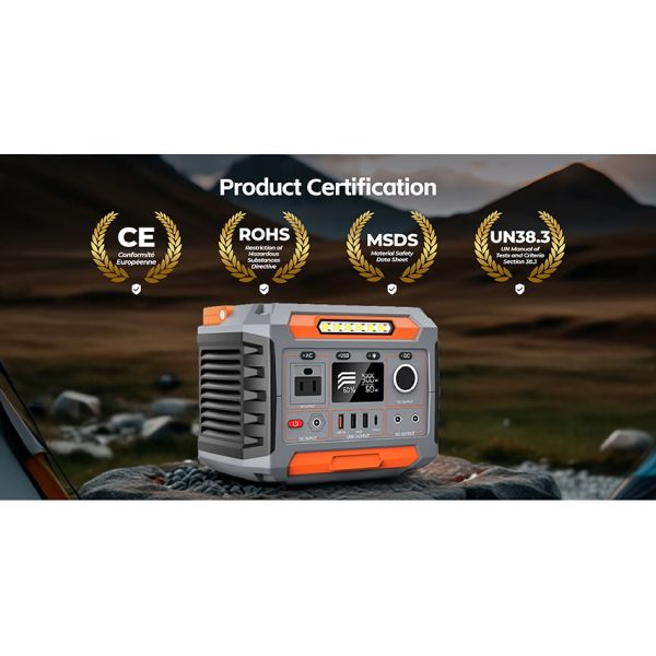 300W Portable Power Station with 270Wh Lithium Battery and Solar Charging
