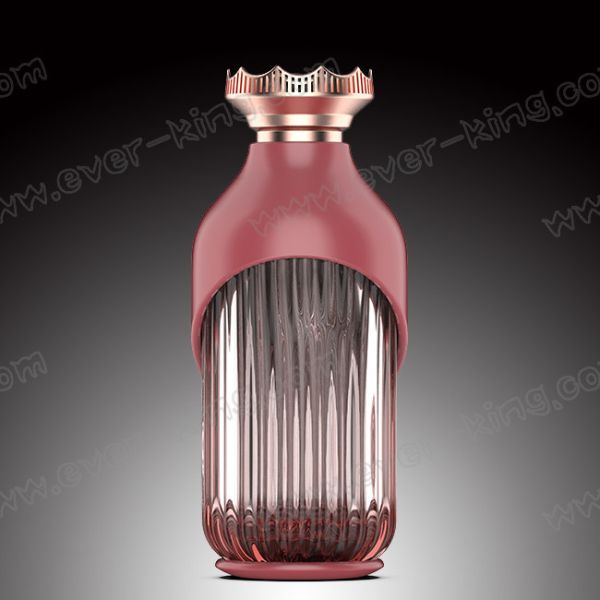 Customized Logo Round Spirits Glass Bottle Clear Empty 700ml