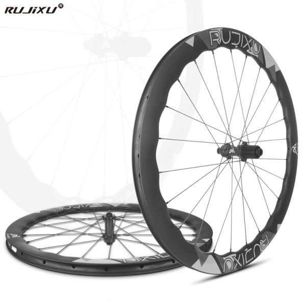 Lightweight Carbon Disc Brake Wheelset 54T Ratchet Wave Shape Carbon Road Bike Wheelset