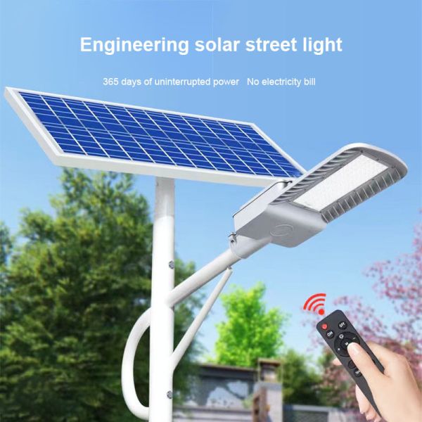 Remote Control Solar Powered Garden Street Light LED Dusk to Dawn Sensor